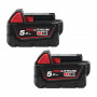 Coffret perceuse visseuse MILWAUKEE M18 BLDDRC-502C - Batteries