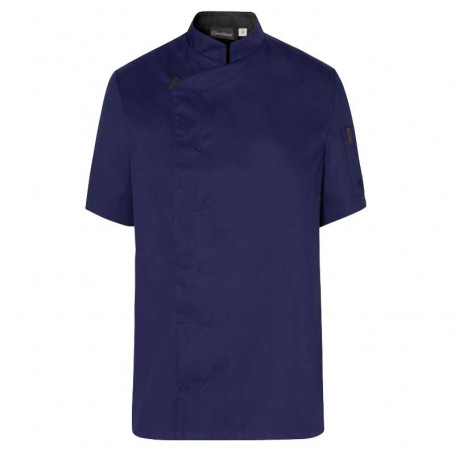 Veste de cuisine homme SHADE manches courtes - Bleu Devant