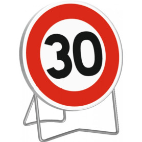 Panneau de signalisation temporaire B14 «30km/h» face