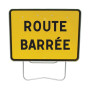 Panneau de signalisation temporaire route barrée KC1 face